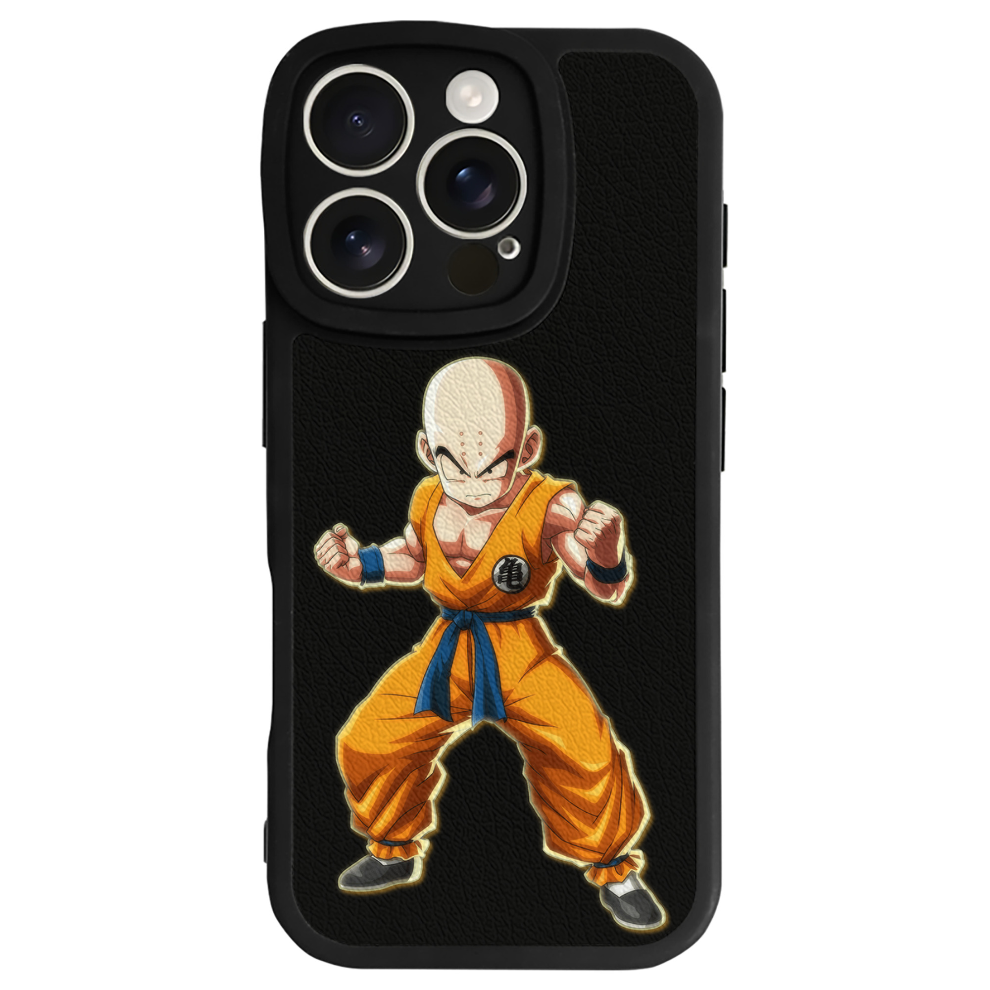 （画像用） ドラゴンボール クリリン DRAGON BALL krillin 【iPhone 16シリーズ対応】シリコンスマホケース（レザー調） 材質：シリコン